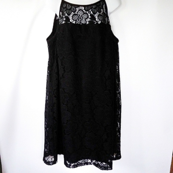 Dresses & Skirts - EUC black lace a line slip dress Dresses & Skirts - EUC black lace a line slip dress
